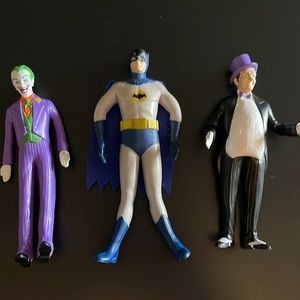 NJ Croce Batman, Penguin, and The Joker Bend-Em Action Figures DC Comics